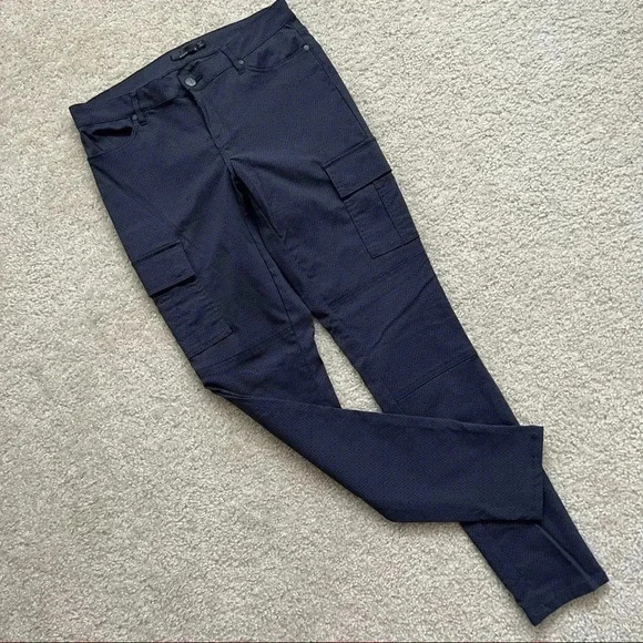 Prana Meme Pants  Women  8 W4MEMP315 Gray Quartz Outdoors Cargo Diamond Print - Picture 1 of 15